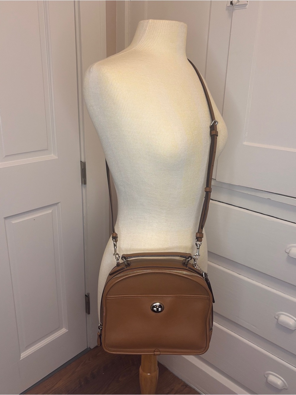 Coach Lunchpail Leather Crossbody Bag in Brown